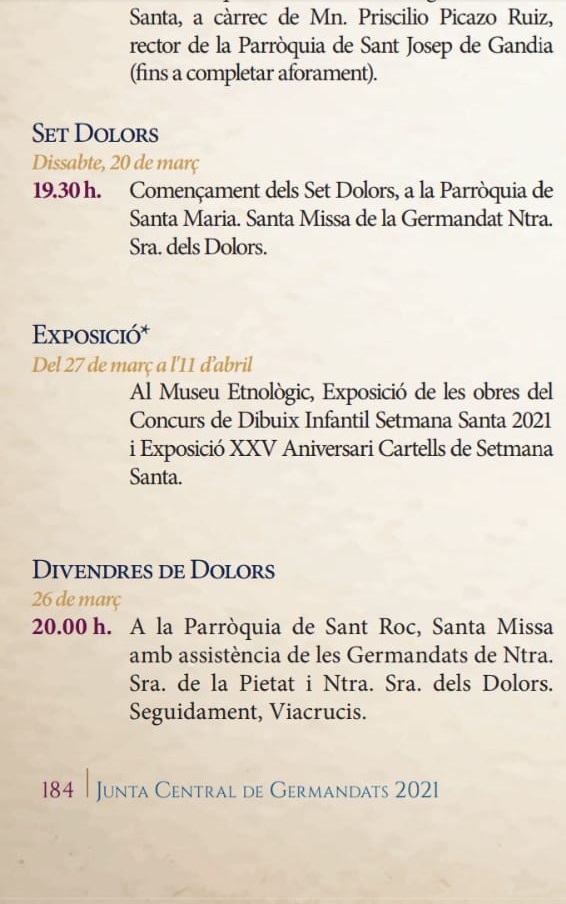 Setmana Santa Oliva 2021